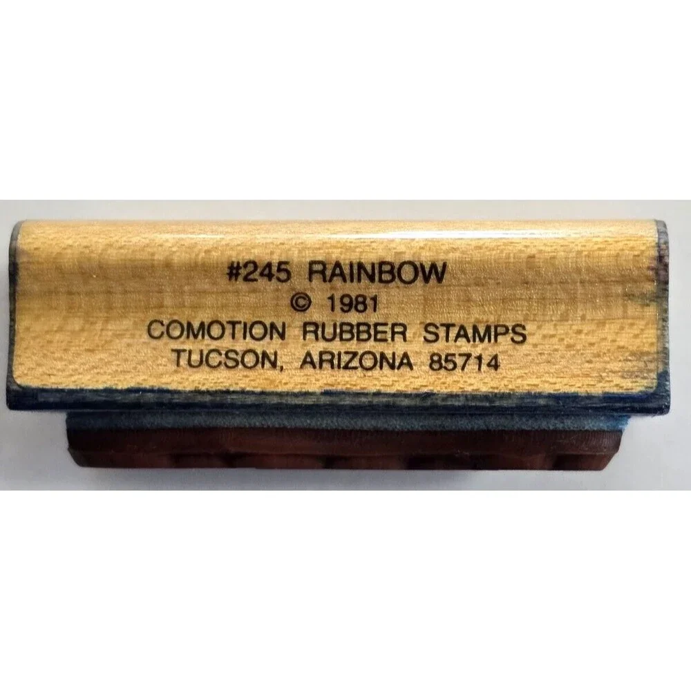 Vintage 1981 Rainbow Rubber Wooden Stamp #245 - Comotion Collectible